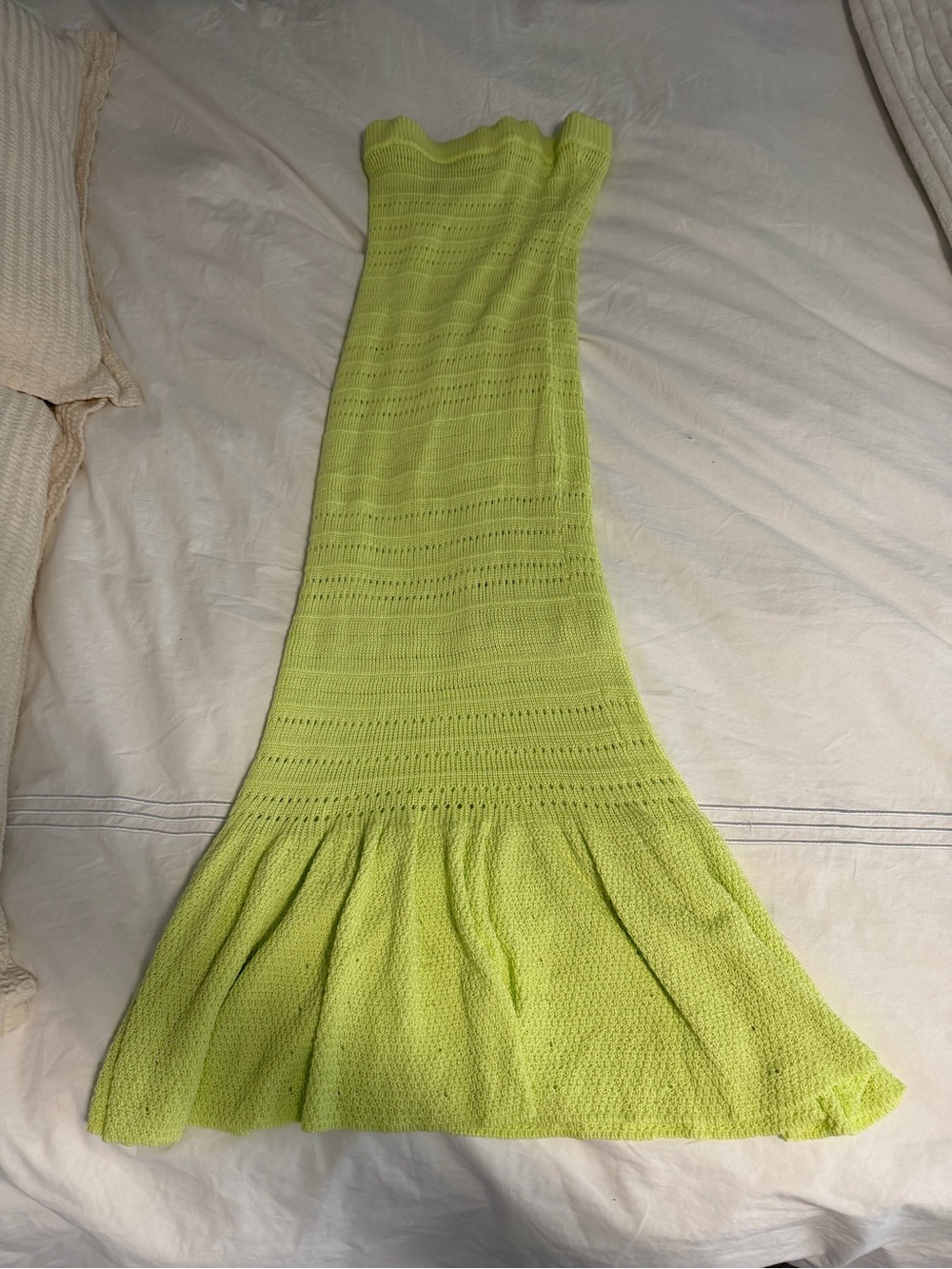 Lulu's Neon Lime Knit Maxi Skirt